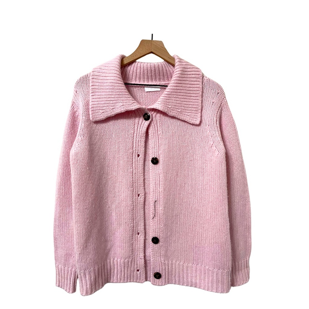 Sablyn Bubble Gum Pink Andrea Cashmere Cardigan Knit Sweater Size XS